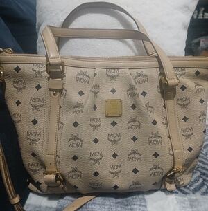 MCM Tan Monogram Tote